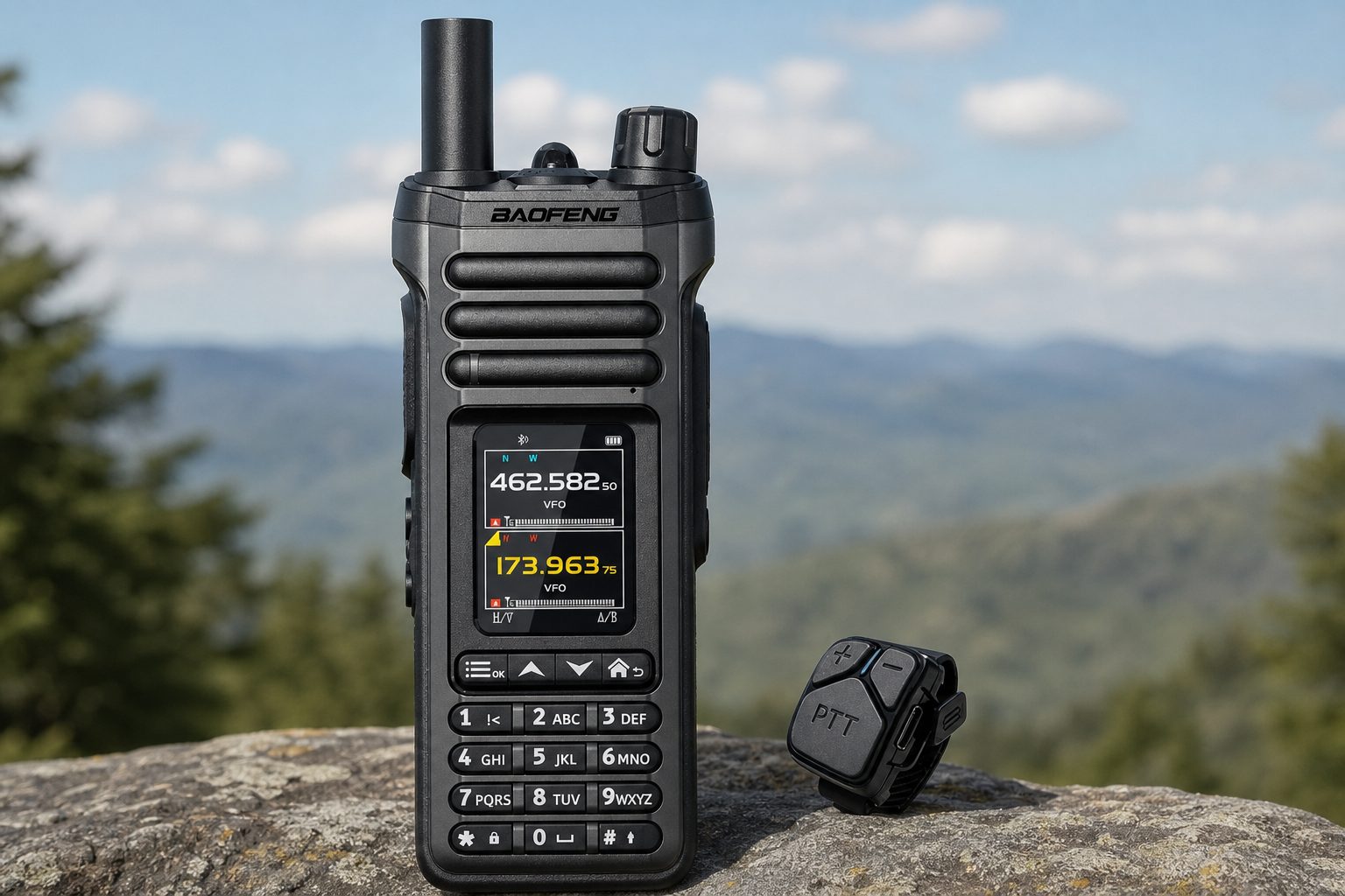 BAOFENG SW-9 je 10 W trojpásmová vysielačka so SSB prijímačom, 1000 kanálmi, Bluetooth a USB-C